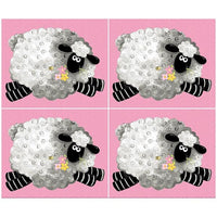 Susybee's La the Lamb Pink 4 Block Panel to sew - QuiltGirls®