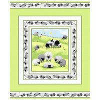 Susybee's Lewe the Ewe Green Quilt Panel to sew - QuiltGirls®