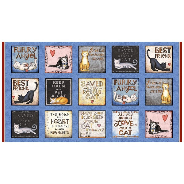 All You Need is Love and a Cat Block Panel to sew - QuiltGirls®