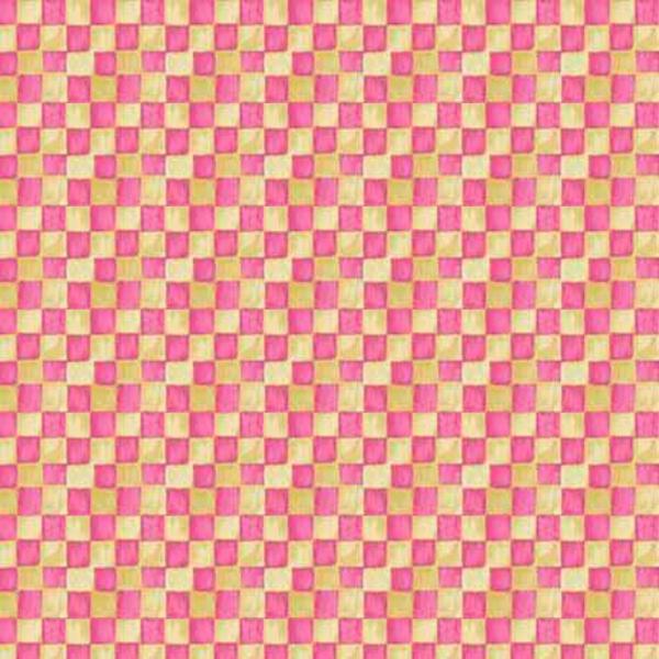 PNK Gift of Friendship Pink Check Fabric to sew - QuiltGirls®