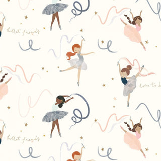 Ballerina Spin and Twirl on Cream Fabric to sew - QuiltGirls®