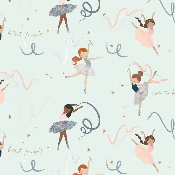 Ballerina Spin and Twirl on Mist Fabric to sew - QuiltGirls®