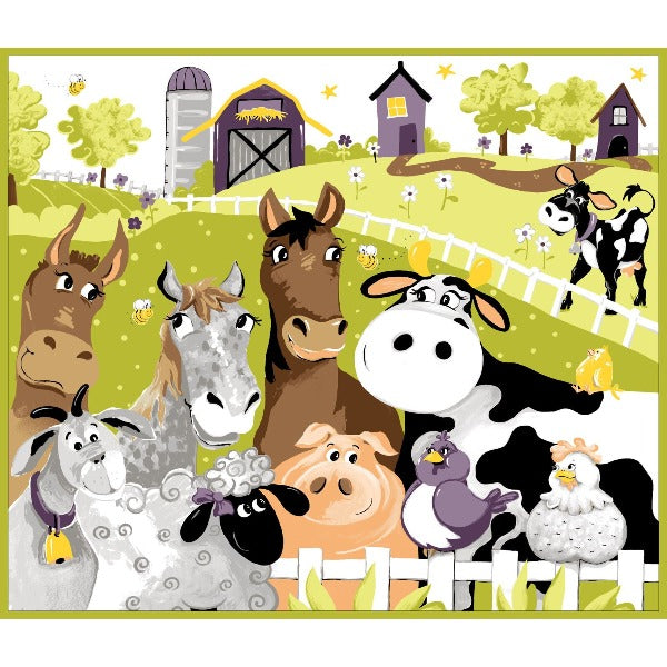 Susybee's Barnyard Buddies Play Mat Panel to sew - QuiltGirls®