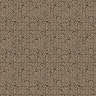BRN Basic Hugs Brown Floral Fabric to sew - QuiltGirls®
