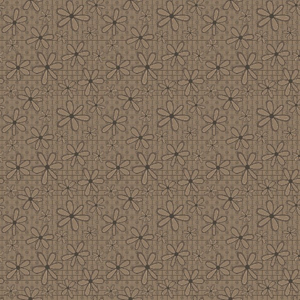BRN Basic Hugs Brown Floral Fabric to sew - QuiltGirls®