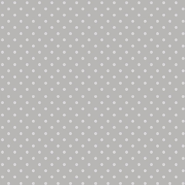 GRY Basic Hugs Dots on Gray Fabric to sew - QuiltGirls®