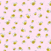 Susybee's Bees on Pink Fabric to sew - QuiltGirls®