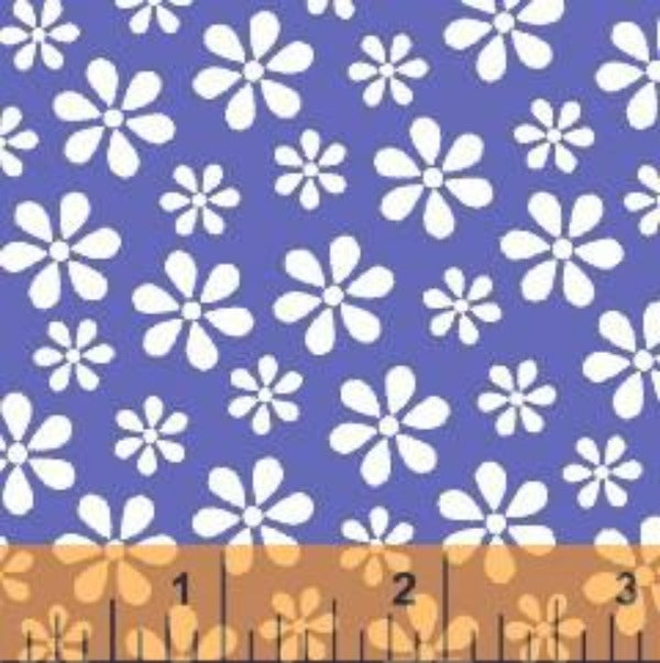 BLU Windham Basics Blue Floral Fabric to sew - QuiltGirls®