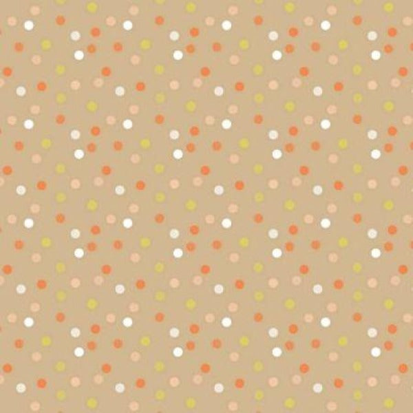 TAN Flower Market Dew Dots Fabric to sew - QuiltGirls®