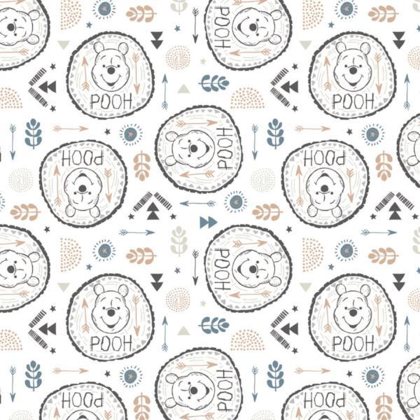 Pooh Badges on White Fabric to sew - QuiltGirls®