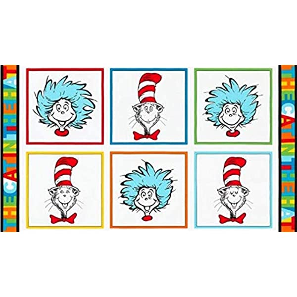 Cat in the Hat Celebration Fabric Panel to sew - QuiltGirls®