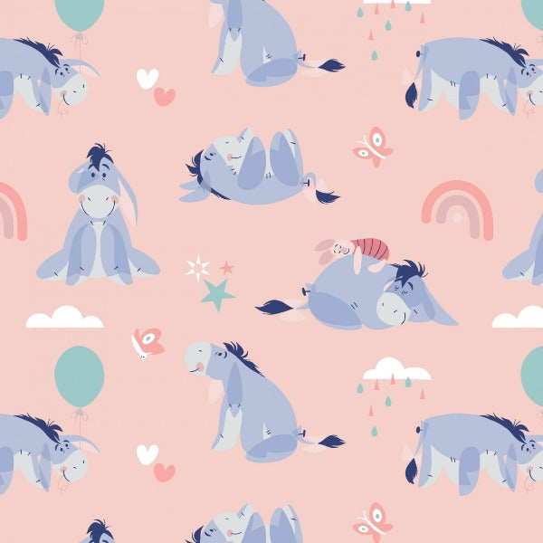 Enjoy the Little Things Eeyore and Piglet Blush Fabric to sew - QuiltGirls®