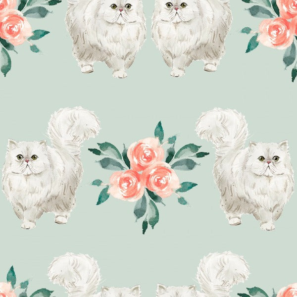 Everyday is Caturday Persian Cats Fabric to sew - QuiltGirls®