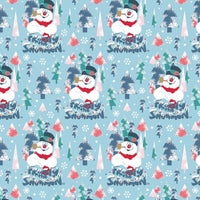 Frosty Retro Forrest on Blue Fabric to Sew - QuiltGirls®