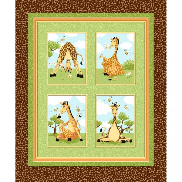 Susybee's Giraffe Block Panel to sew - QuiltGirls®