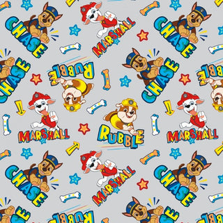 Paw Patrol Gray with Chase, Marshall and Rubble Fabric to sew - QuiltGirls®