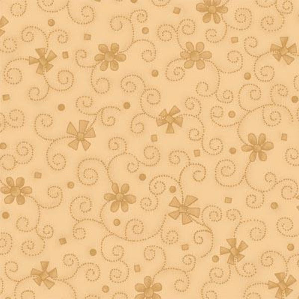 TAN The Buggy Barn Floral Fabric to sew - QuiltGirls®