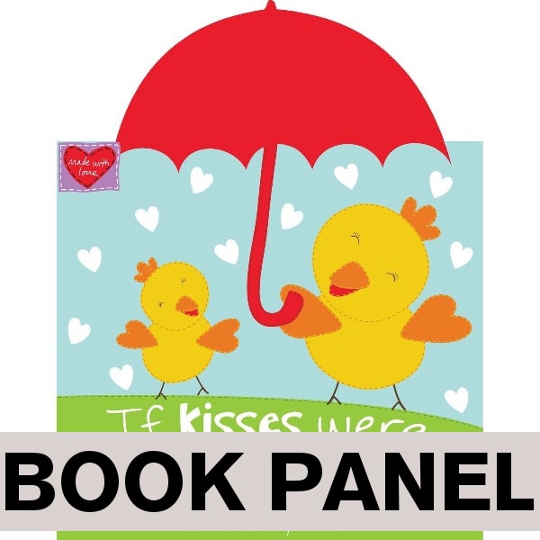 If Kisses were Raindrops Fabric Book Panel to sew - QuiltGirls®