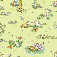 Leap Frog Green Scenic Fabric to sew - QuiltGirls®
