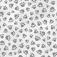 All You Need is Love and a Cat Paw Print White Fabric to sew - QuiltGirls®