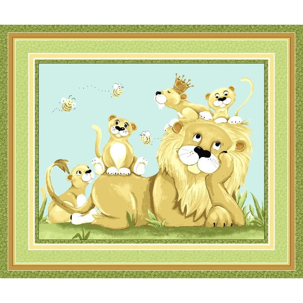 Susybee's Lyon the Lion Play Mat Panel to sew - QuiltGirls®