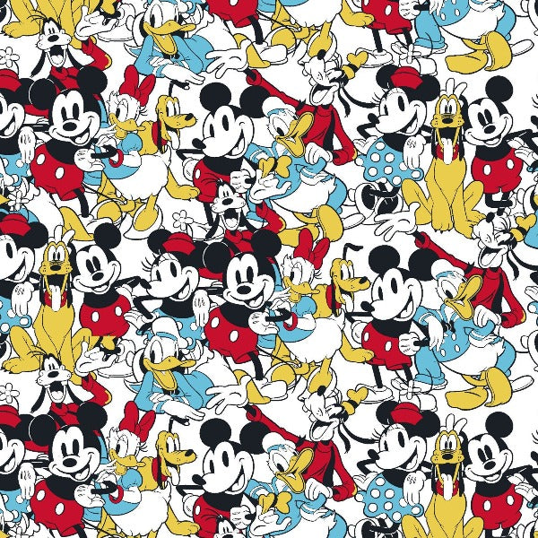 Mickey and Friends Sensational 6 Snapshots Fabric to sew - QuiltGirls®