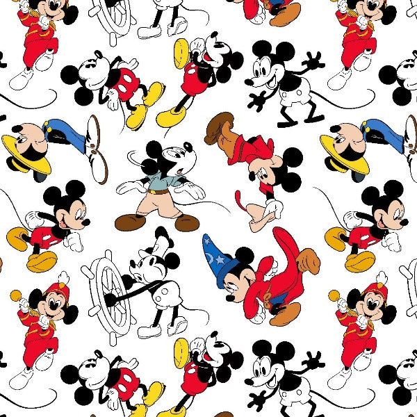 Mickey Mouse Through the Years Fabric to sew - QuiltGirls®