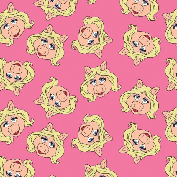The Muppets Miss Piggy on Pink Fabric to Sew - QuiltGirls®