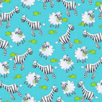 Noah's Story Zebra and Sheep Toss Fabric to sew - QuiltGirls®