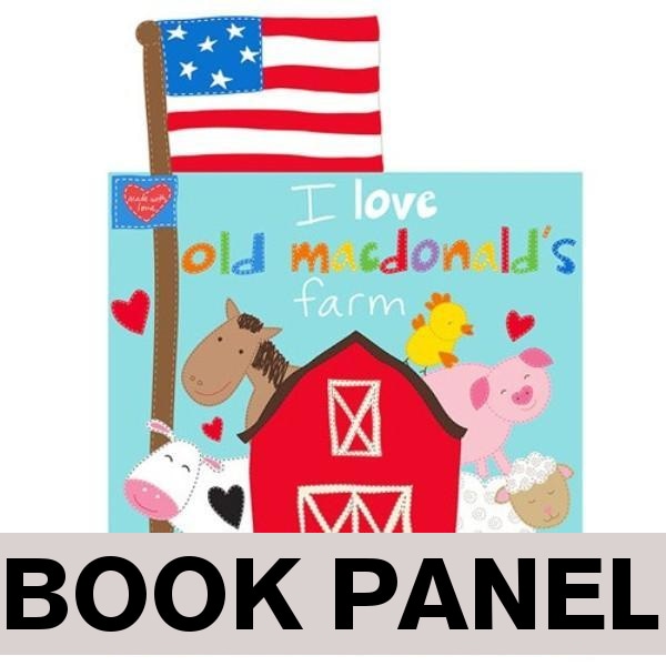 I Love Old MacDonald's Farm Fabric Book Panel to sew - QuiltGirls®