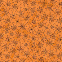 Spider Web on Orange Fabric to sew - QuiltGirls®