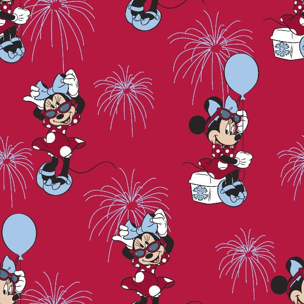 Patriotic Minnie Mouse Fabric to sew - QuiltGirls®
