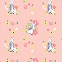 Peter Rabbit Floral Bee Digital Fabric to sew - QuiltGirls®