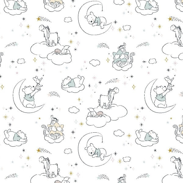 Pooh and Friends in the Sky Fabric to sew - QuiltGirls®