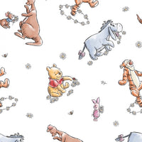 Pooh, Roo, and Friends on White Fabric to sew - QuiltGirls®