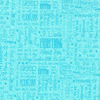BLU First Words on Blue Fabric to sew - QuiltGirls®