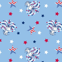 (Remnant 18") Patriotic Peanuts Star Spangled Fabric to sew - QuiltGirls®