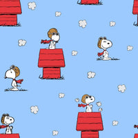 (Remnant 18") Snoopy Red Baron Toss Fabric to sew - QuiltGirls®