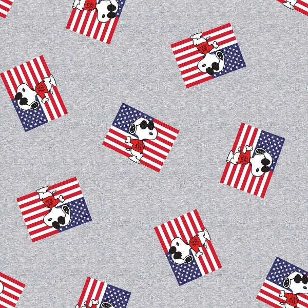Snoopy as Joe Cool Patriotic Fabric to sew - QuiltGirls®