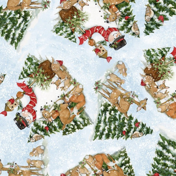 Christmas Snowman and Animal Toss Fabric to Sew - QuiltGirls®
