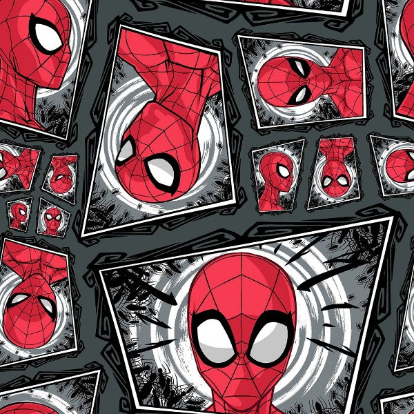 Spiderman Comic Swirl Fabric to sew - QuiltGirls®