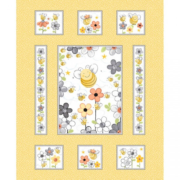 Susybee's Sweet Bees Quilt Panel to sew - QuiltGirls®