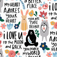 Sweet Something Character Quotes Fabric to sew - QuiltGirls®