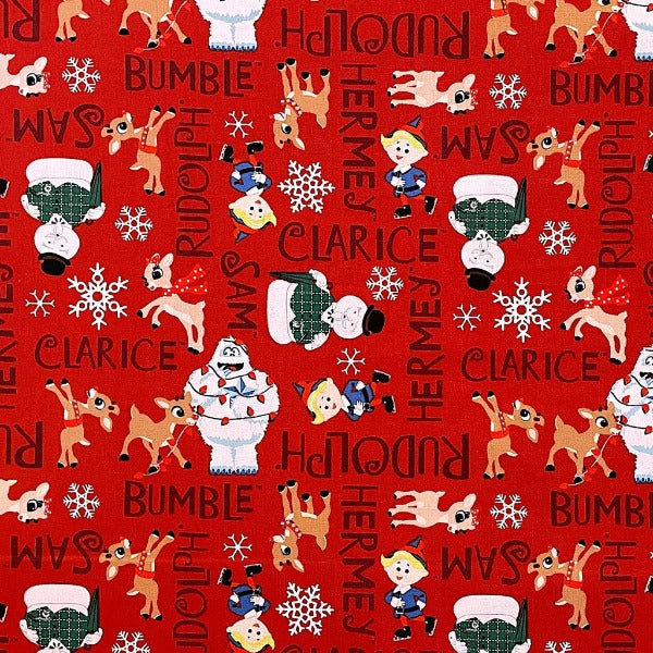 Rudolph Characters on Red Fabric to Sew - QuiltGirls®