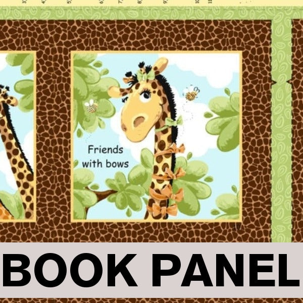 Susybee's Zoe the Giraffe Fabric Book Panel to sew - QuiltGirls®