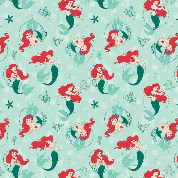 Disney Princess Ariel Fabric to Sew - QuiltGirls®